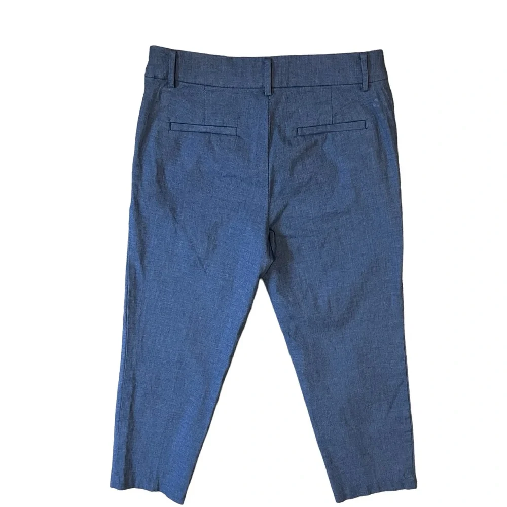 Loft, The Riviera Slim Blue Crop Pants, Size 4P, 1 3/4” Waist Band, Rise 9”. - Picture 10 of 10
